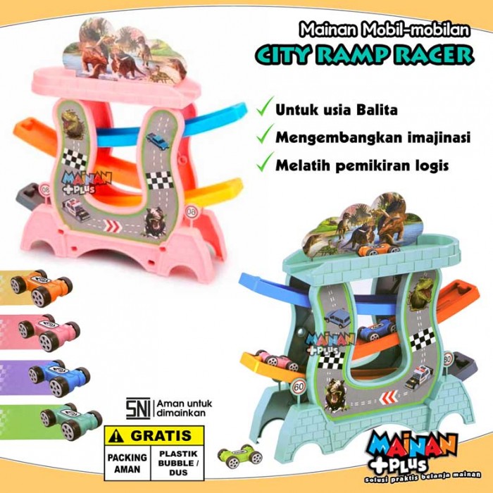 Mainan Edukasi Anak Balita Mobil Mobilan Sliding City Ramp Car